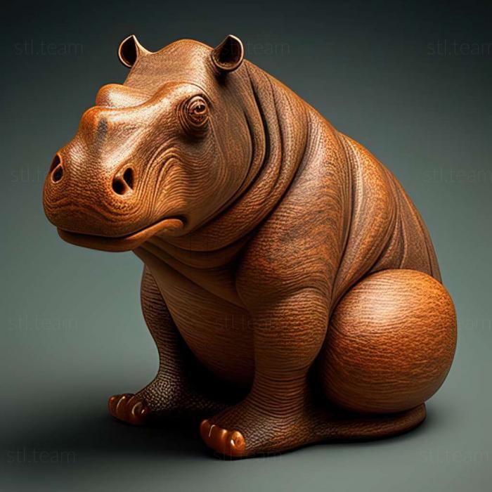 3D модель Гіпопотам (STL)